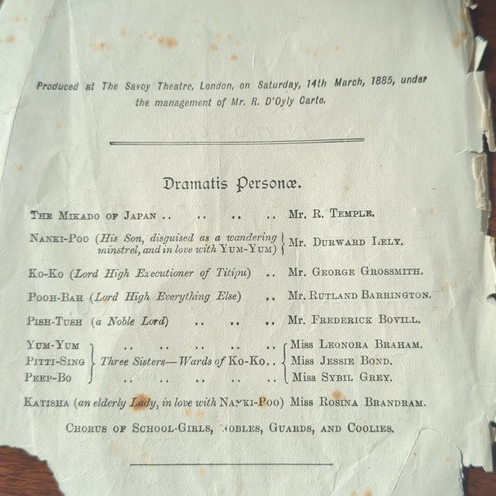 1885 Mikado Script - Picture 3 of 4
